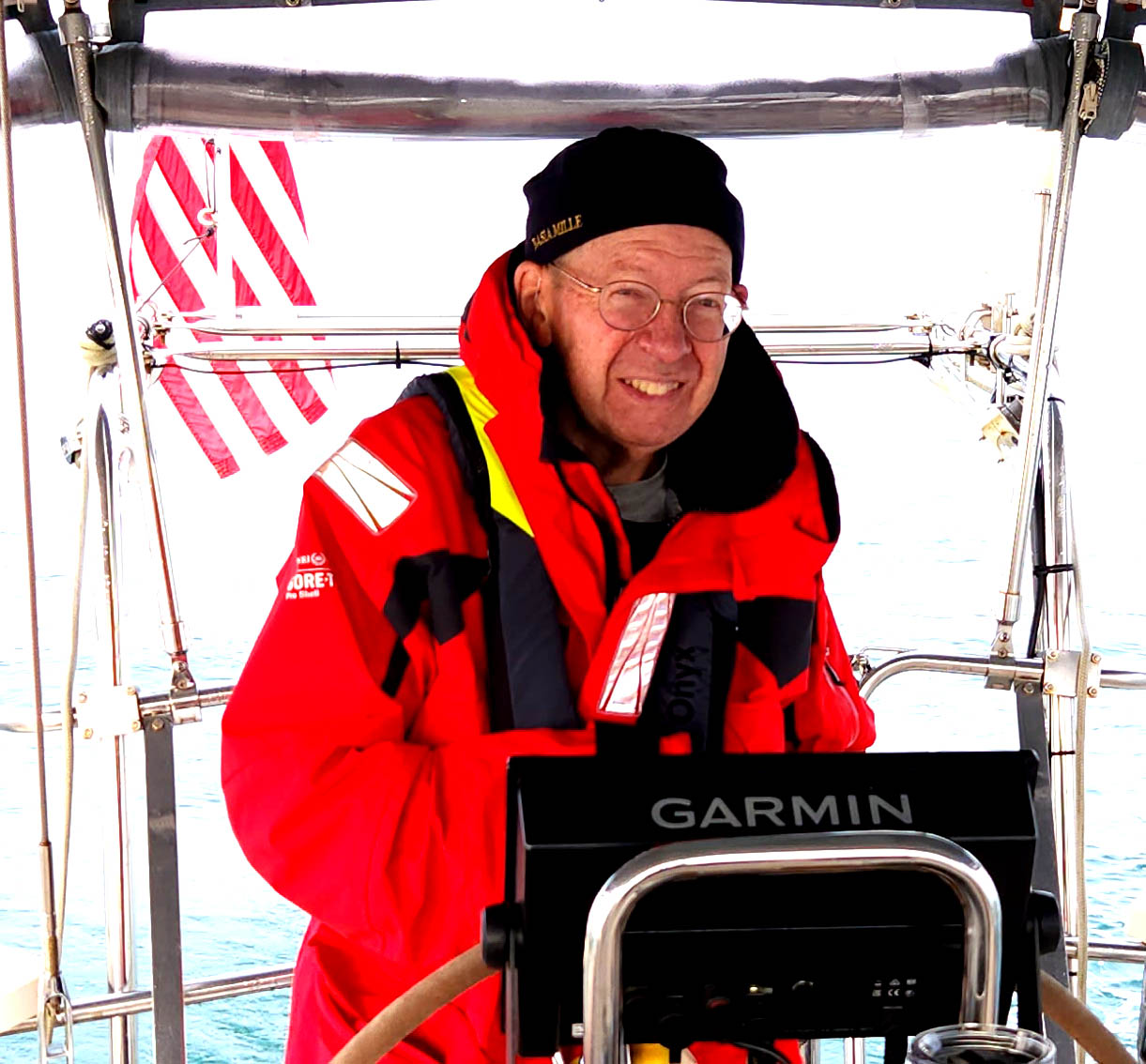 sailor at helm